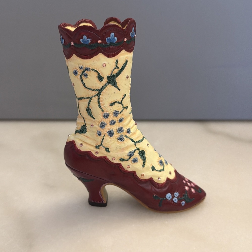 Just The Right Shoe By Raine 1998  "Opera Boot" #25005 Floral Victorian - Picture 5 of 10